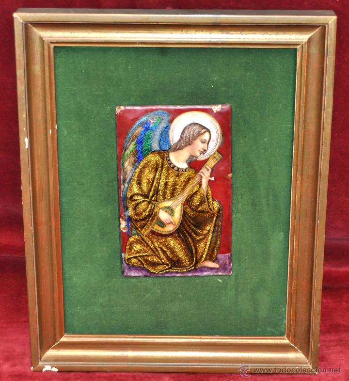 Arte: BONITO ESMALTE DE TEMA RELIGIOSO DE LOS AÑOS 40. FIRMADO EN LA BASE