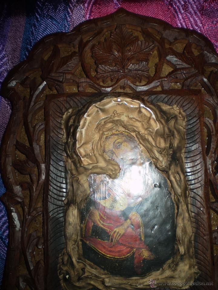 Arte: ICONO DE VIRGEN CON NI&Ntilde;O - Foto 2
