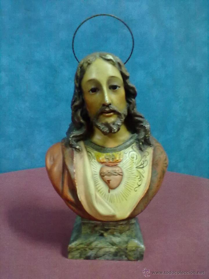 Arte: BUSTO SAGRADO CORAZON - Foto 1