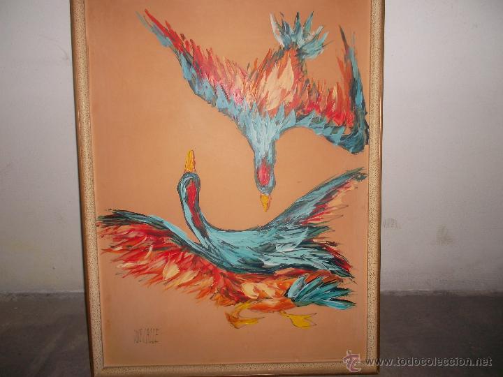 Arte: pintura sobre tabla antigua - Foto 1