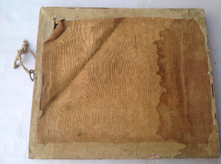 Arte: Cuadro devoci&oacute;nal con grabado de Cristo. S XIX - Foto 3