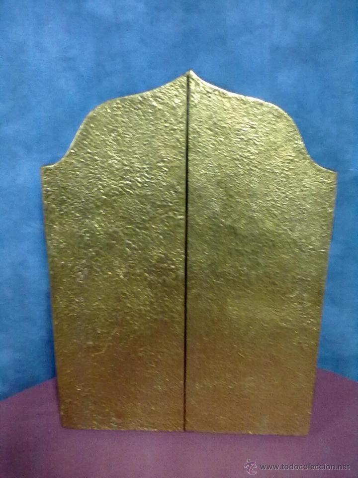 Arte: VIRGEN CON NI&Ntilde;O TRIPTICO RELIGIOSO - Foto 4