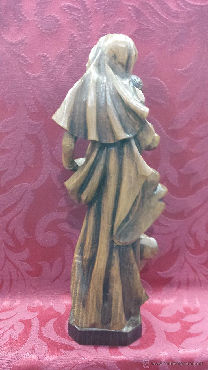 Arte: VIRGEN CON NI&Ntilde;O EN BRAZOS EN MADERA - Foto 3