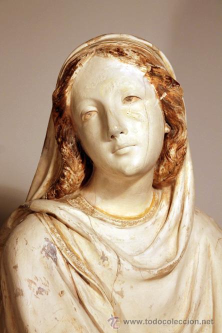Arte: TALLA EN MADERA BUSTO DE MUJER s.XIX - Foto 4