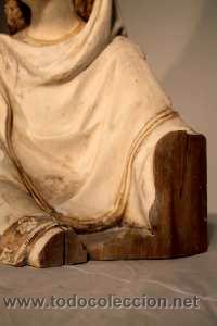 Arte: TALLA EN MADERA BUSTO DE MUJER s.XIX - Foto 8