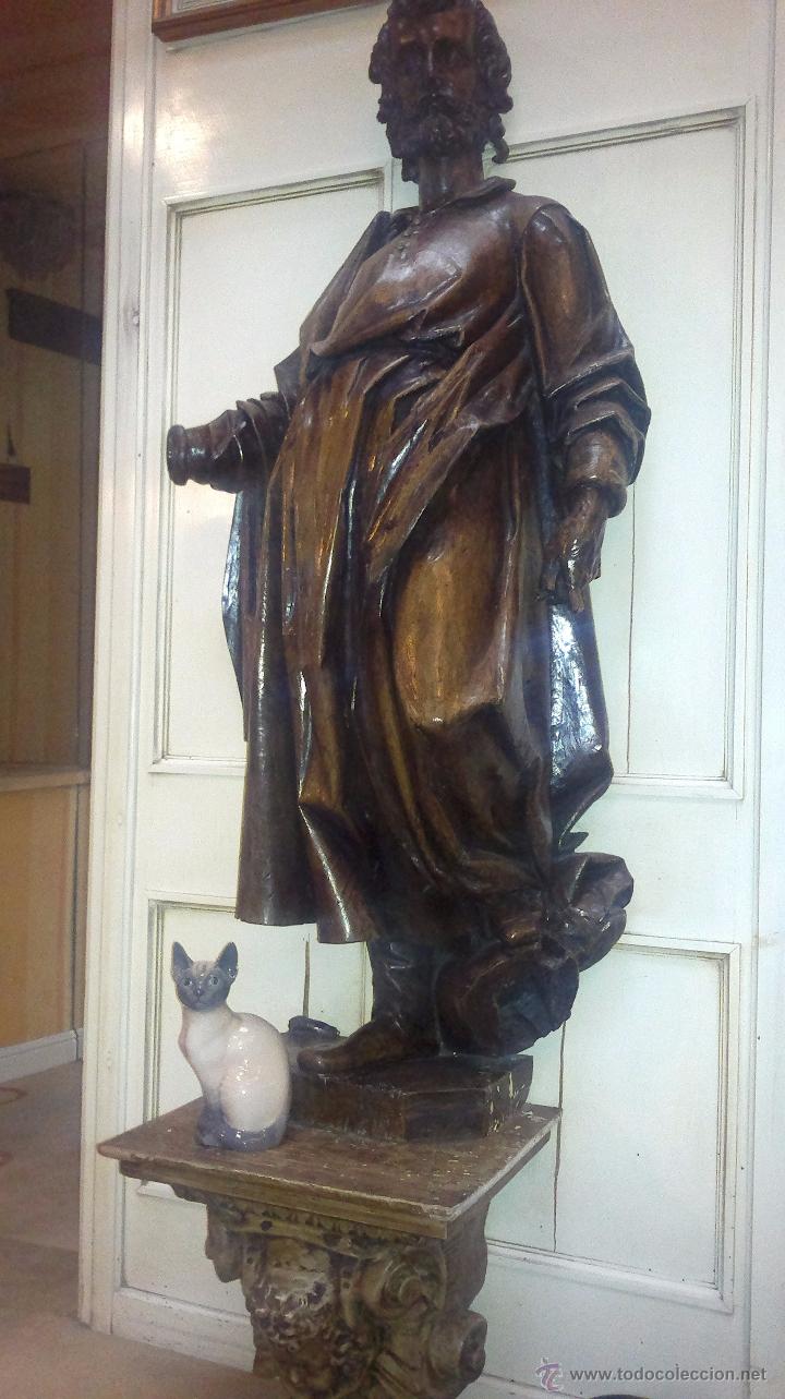Arte: Talla de Apostol en madera. - Foto 1