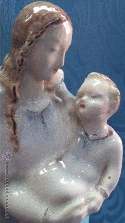 Arte: VIRGEN CON NI&Ntilde;O DE CER&Aacute;MICA - Foto 2