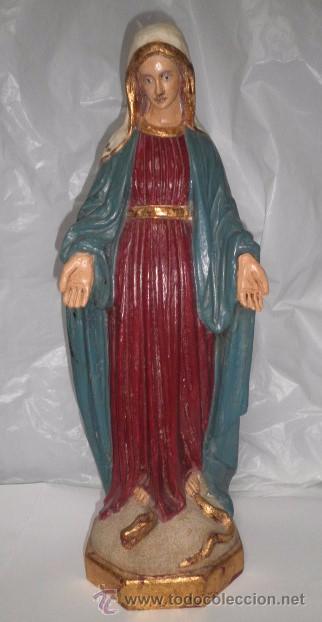Arte: Virgen Inmaculada en madera maciza - Foto 1