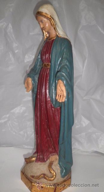 Arte: Virgen Inmaculada en madera maciza - Foto 4