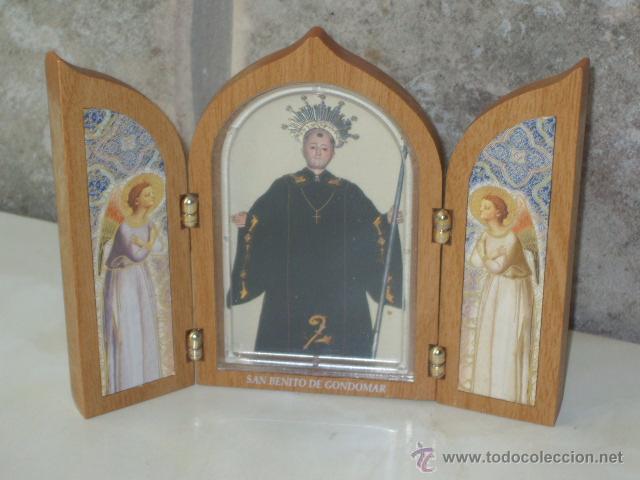 Arte: CUADRO,TRIPTICO DE SAN BENITO,A&Ntilde;OS 70. - Foto 1