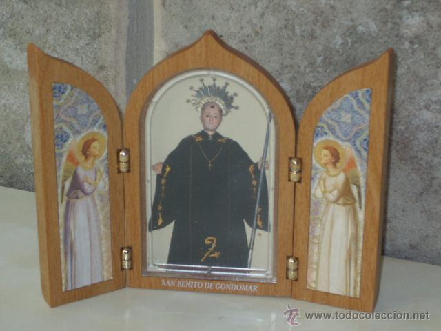Arte: CUADRO,TRIPTICO DE SAN BENITO,A&Ntilde;OS 70. - Foto 2
