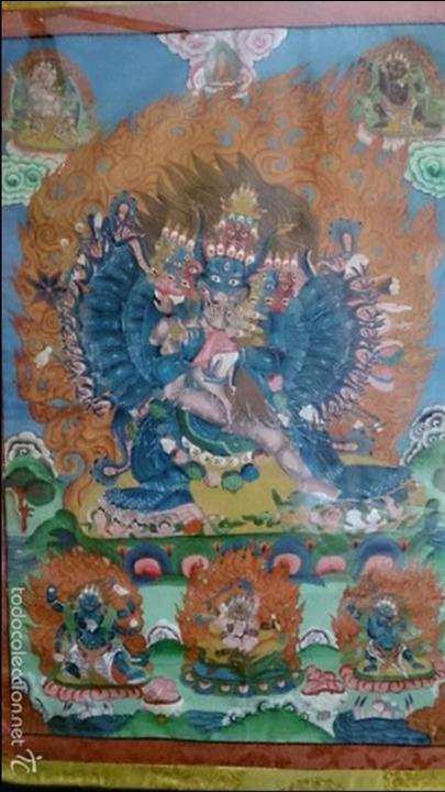 Arte: ANTIGUO TANKA TIBETANO - Foto 2
