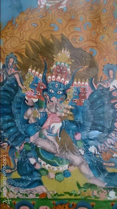 Arte: ANTIGUO TANKA TIBETANO - Foto 3