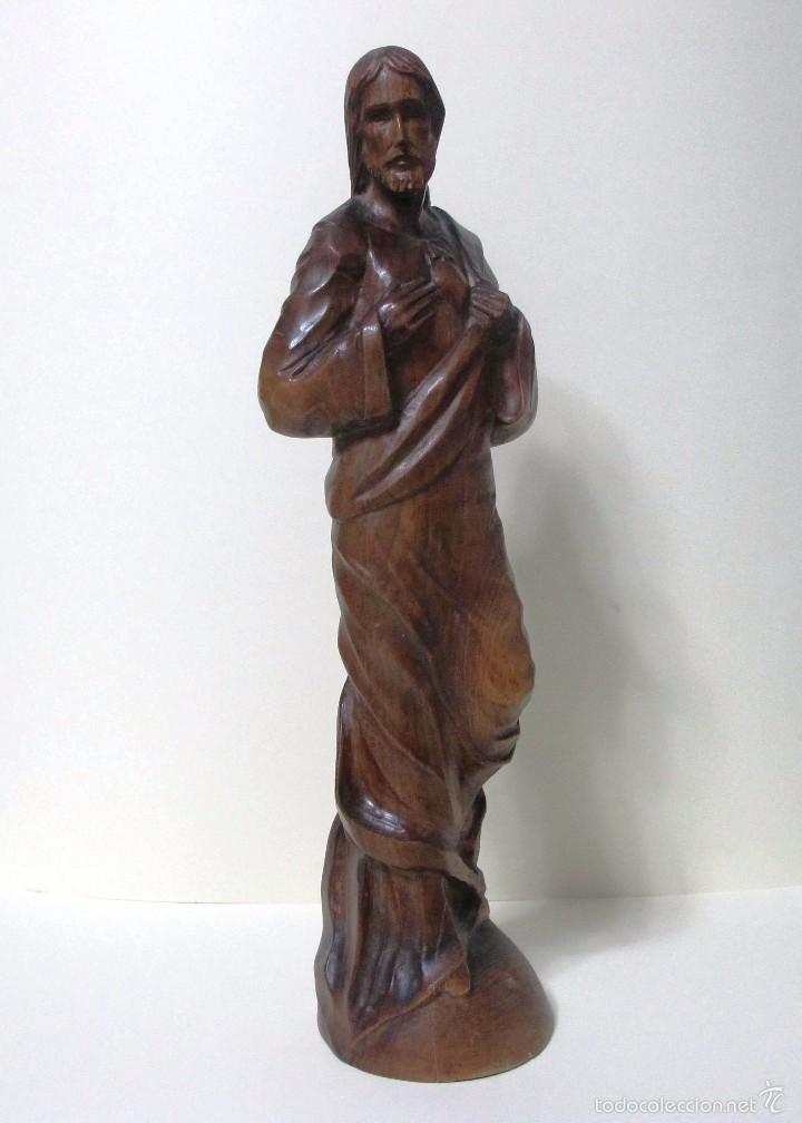 Arte: TALLA DEL CORAZ&Oacute;N DE JESUS, NOGAL - Foto 1