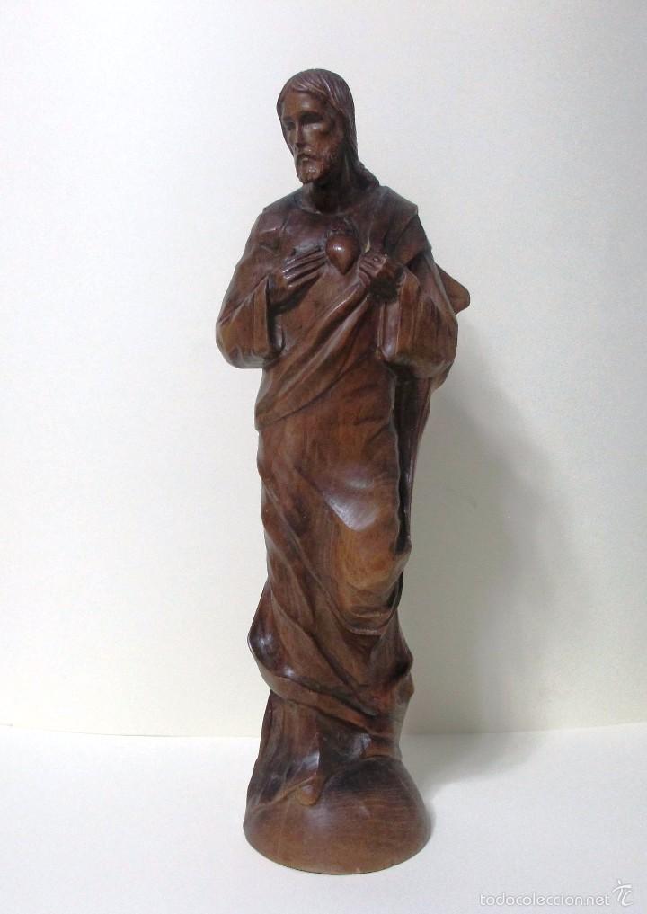 Arte: TALLA DEL CORAZ&Oacute;N DE JESUS, NOGAL - Foto 2