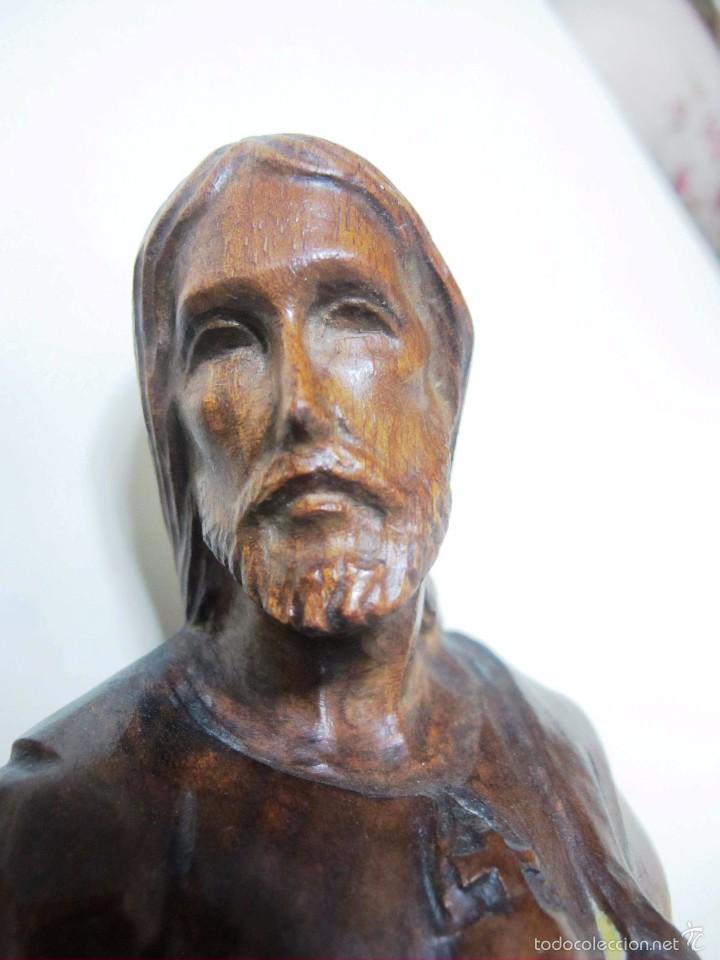 Arte: TALLA DEL CORAZ&Oacute;N DE JESUS, NOGAL - Foto 13