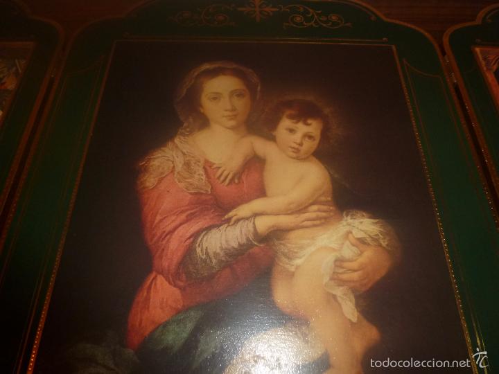 Arte: triptico religioso dorado - Foto 4
