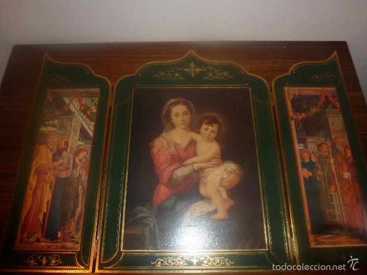 Arte: triptico religioso dorado - Foto 9