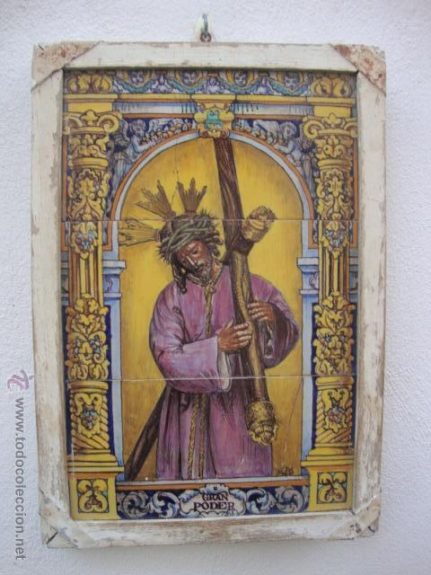 Arte: Retablo ceramico azulejos( Gran Poder) Vigil Escalera