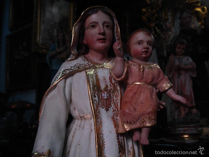Arte: talla de madera y estuco Virgen de la Merced - Foto 4