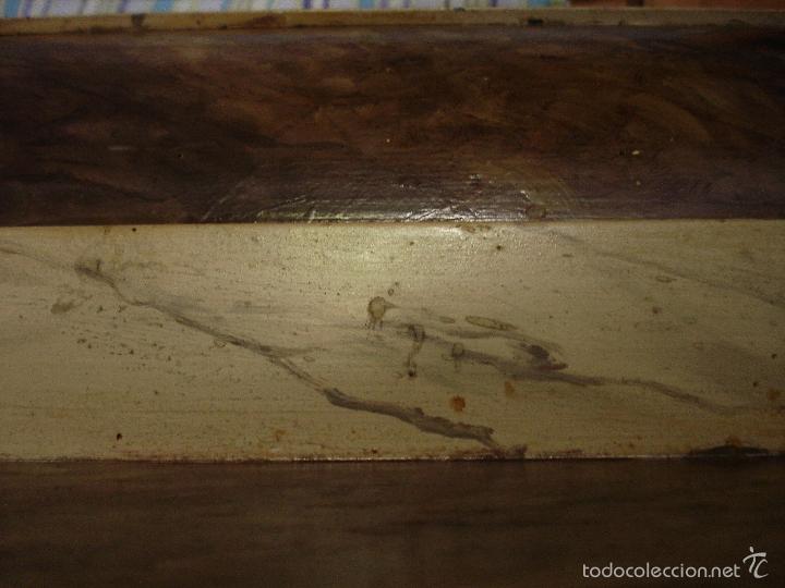 Arte: Gran Peana eclesi&aacute;stica en talla de madera marmoleada 2M - Foto 5