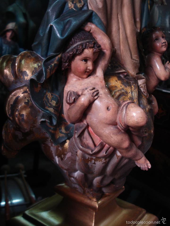Arte: SXIX Magn&iacute;fica talla de madera Inmaculada Concepci&oacute;n - Foto 3