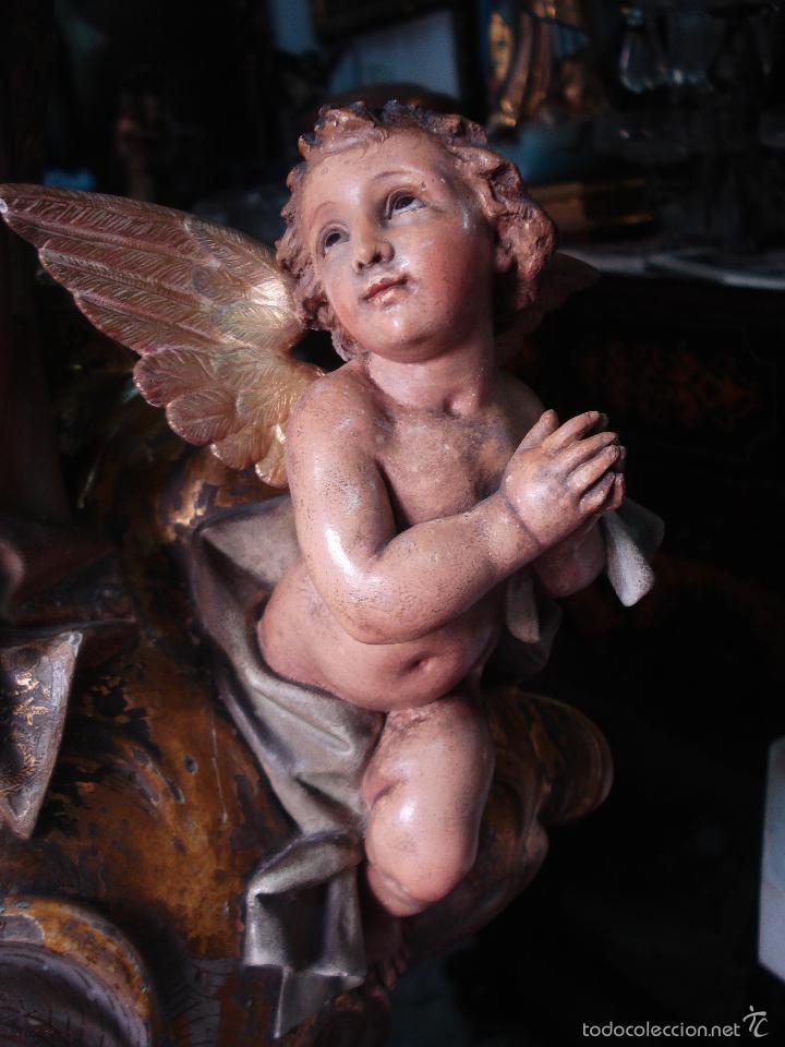 Arte: SXIX Magn&iacute;fica talla de madera Inmaculada Concepci&oacute;n - Foto 9