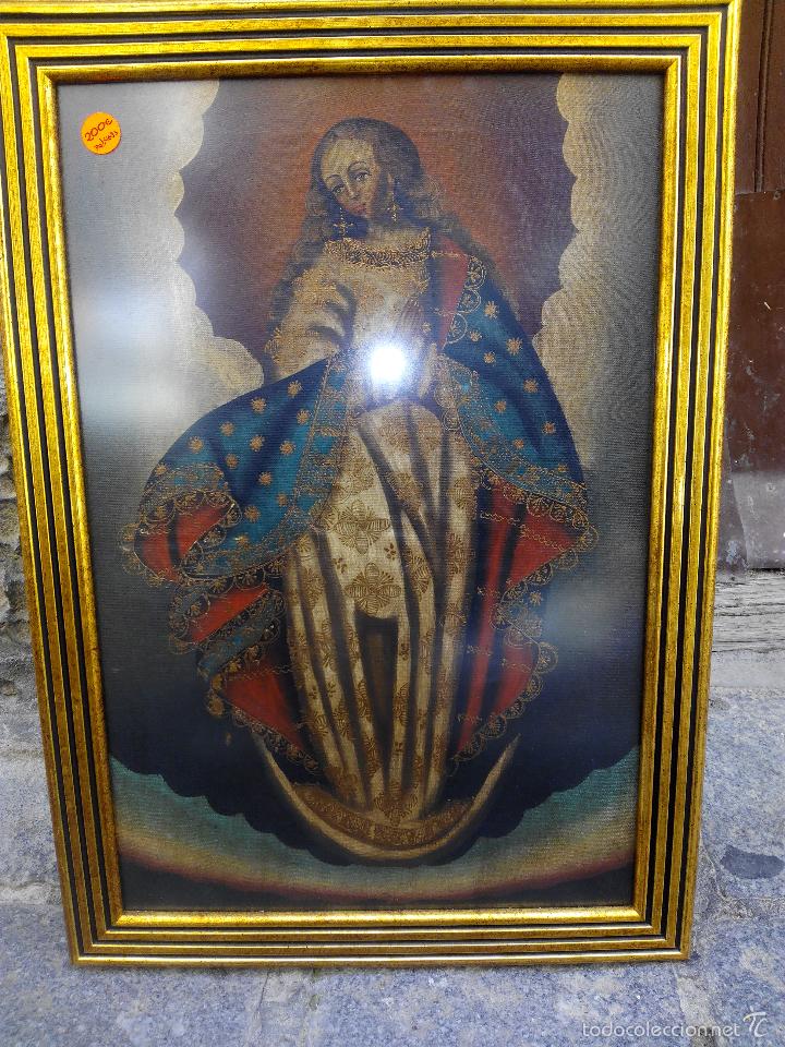 Arte: VIRGEN CUZQUE&Ntilde;A AL OLEO - Foto 1