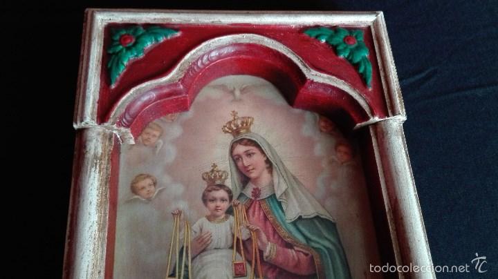 Arte: CUADRO RETABLO DE LA VIRGEN DEL CARMEN - Foto 2