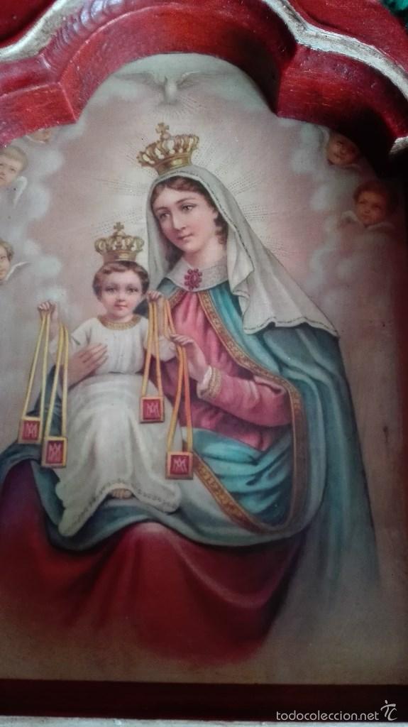 Arte: CUADRO RETABLO DE LA VIRGEN DEL CARMEN - Foto 3