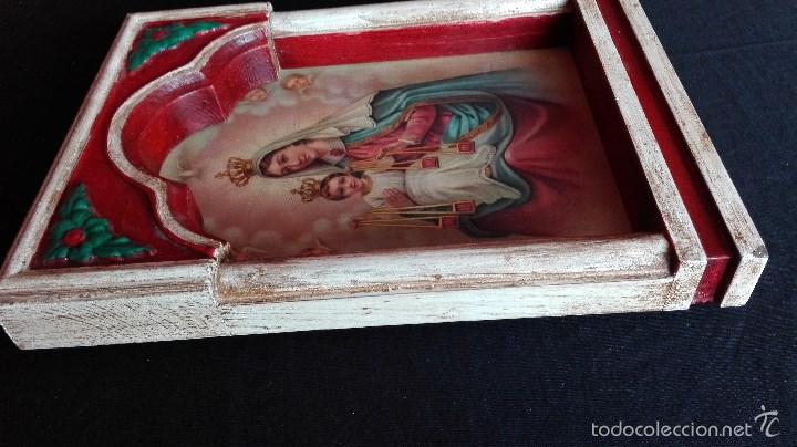 Arte: CUADRO RETABLO DE LA VIRGEN DEL CARMEN - Foto 6