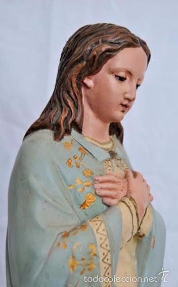 Arte: Virgen Inmaculada antigua en madera maciza - Foto 9