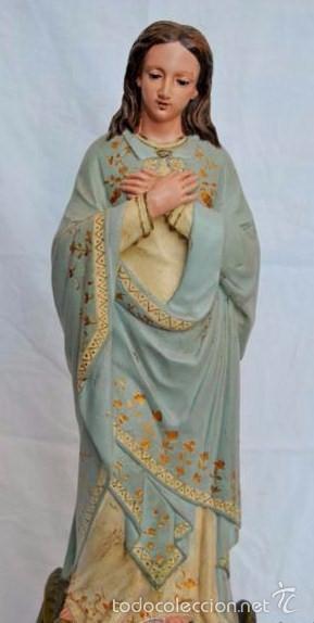 Arte: Virgen Inmaculada antigua en madera maciza - Foto 10