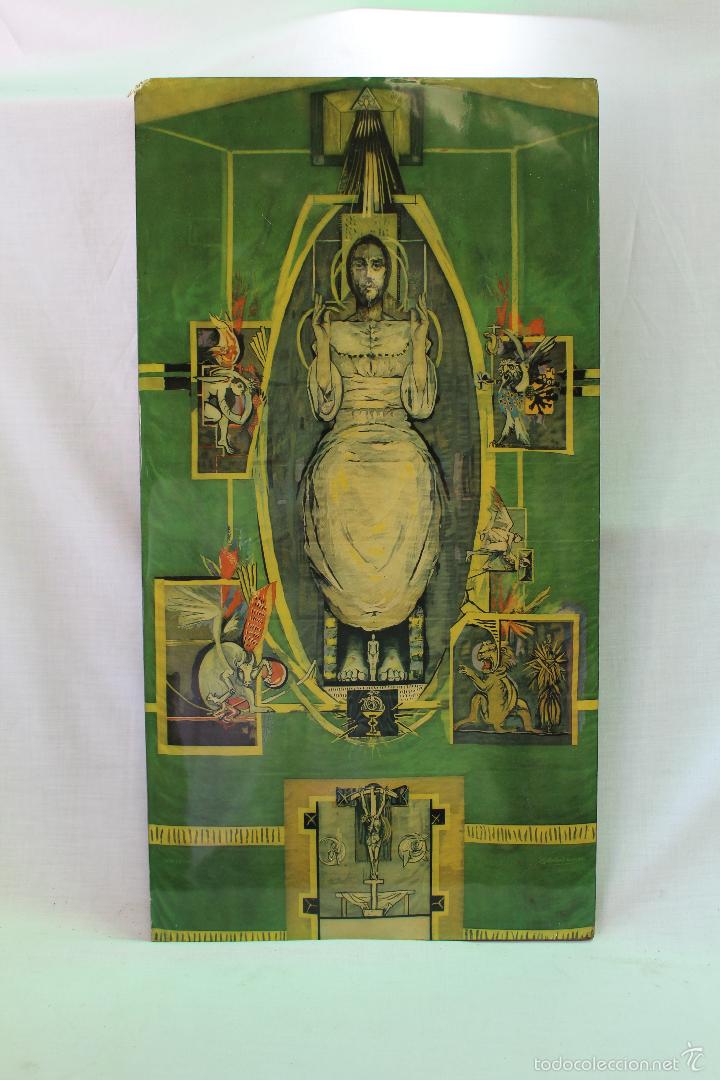 Arte: cuadro con cristo en madera esmaltada - Foto 3