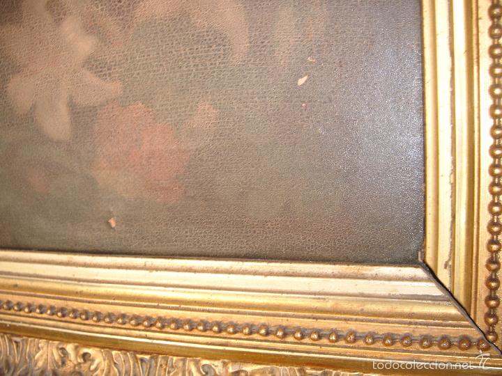 Arte: cuadro de tela con marco original de la epoca - Foto 8