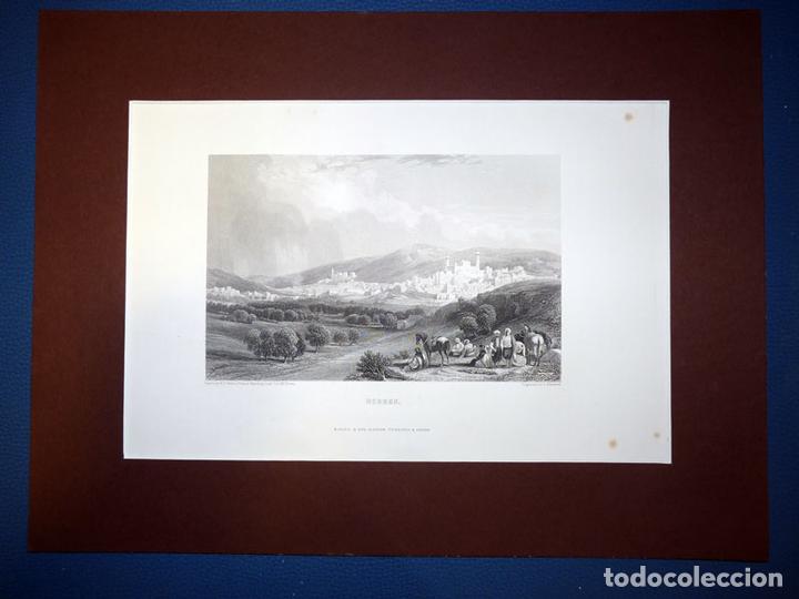 Art: Hebron, Antiguo Grabado al Acero