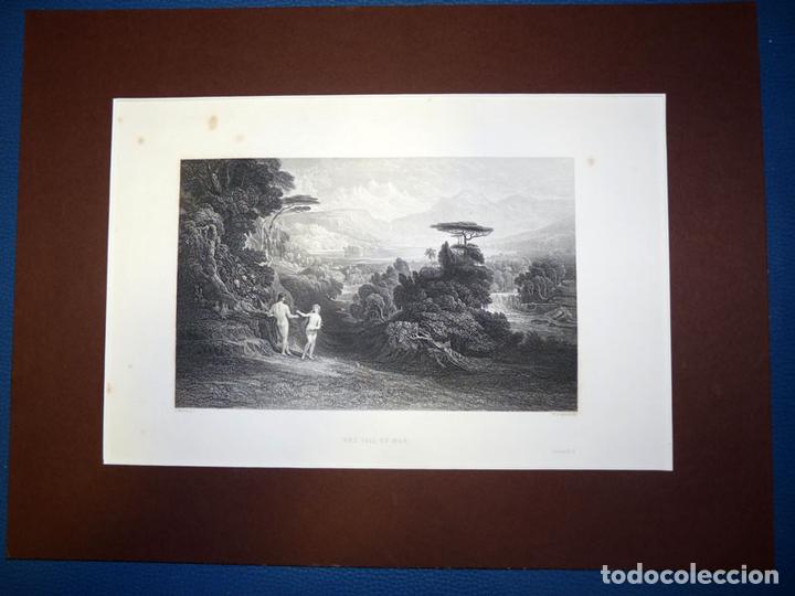 Art: The fall of man, Antiguo Grabado al Acero
