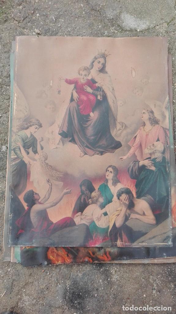 Arte: Litograf&iacute;a de Virgen  del Carmen - Foto 1
