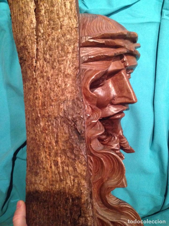 rostro de cristo: tallado en madera - Comprar Escultura Religiosa
