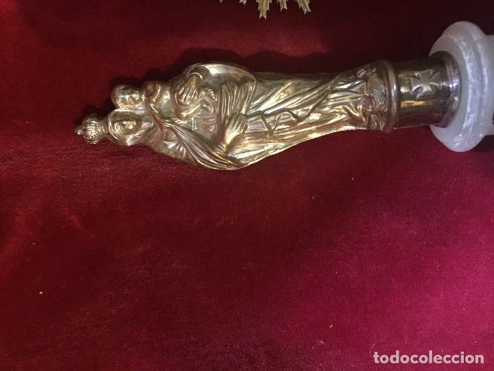 Arte: virgen del pilar en plata y alabastro - Foto 2