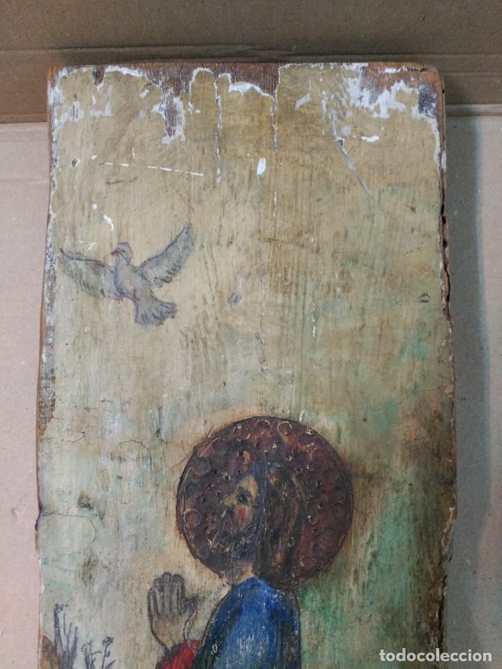 Arte: Oleo sobre tabla cristo orante - Foto 3