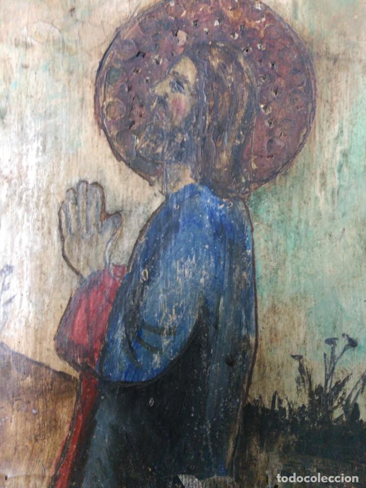 Arte: Oleo sobre tabla cristo orante - Foto 17