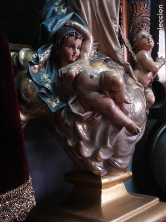 Arte: SXIX Magn&iacute;fica talla de madera Inmaculada Concepci&oacute;n - Foto 17