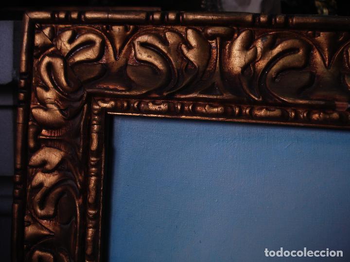 Arte: Excelente Virgen ni&ntilde;a oleo sobre lienzo - Foto 8