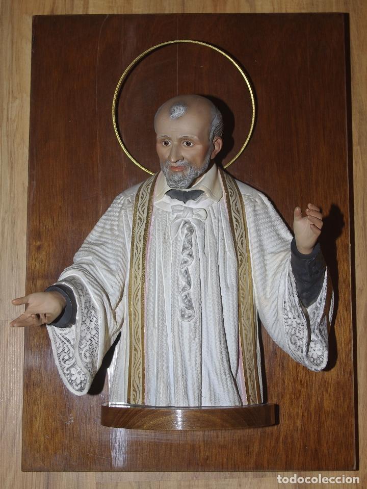 Arte: Cuadro / Busto de San Vicente de Pa&uacute;l - Foto 1