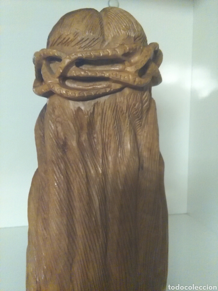 Arte: Talla de madera, busto de Cristo. - Foto 5
