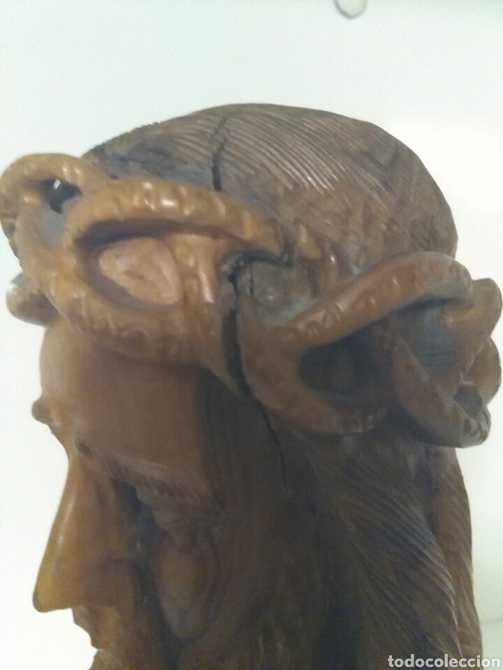 Arte: Talla de madera, busto de Cristo. - Foto 7