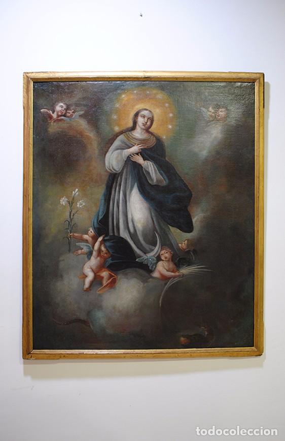 Arte: ANTIGUO &Oacute;LEO INMACULADA CONCEPCI&Oacute;N S.XVIII - Foto 1