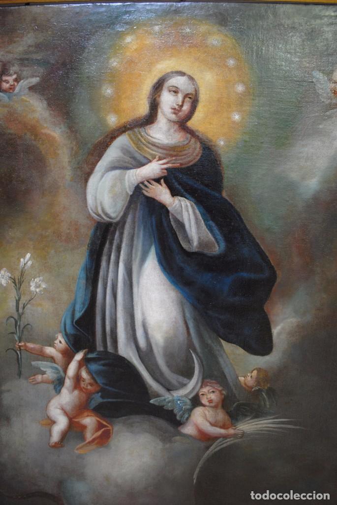 Arte: ANTIGUO &Oacute;LEO INMACULADA CONCEPCI&Oacute;N S.XVIII - Foto 2