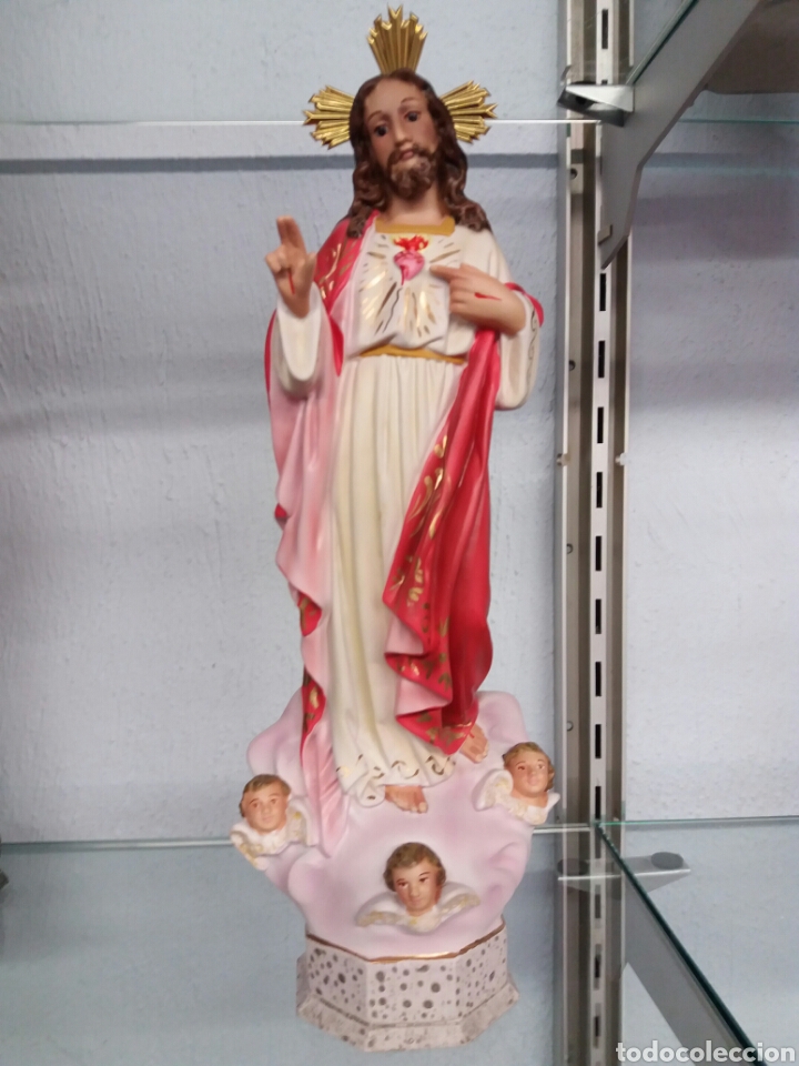 Arte: SAGRADO CORAZON DE JES&Uacute;S DE 30 CM - Foto 1
